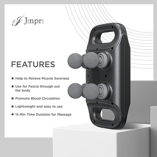 Blue idea Deep Tissue Massage Gun with 4 Heads - Muscle Massager for Back, Neck, and Body Pain Relief Rechargeable - BLD-330