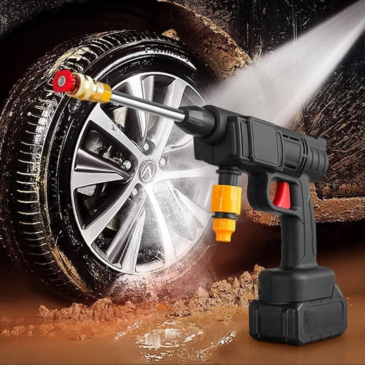 Automatic Cordless Wireless Car Wash Spray Gun High Pressure 48v Lithium Water Jet Foam Car Washer Gun(double battery )