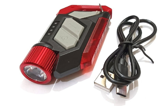 7 in 1 Multifunctional Mini LED Flashlight Keychain COB Work Lights Type-C Rechargeable Pocket Torch Outdoor Camping Emergency Lamp
