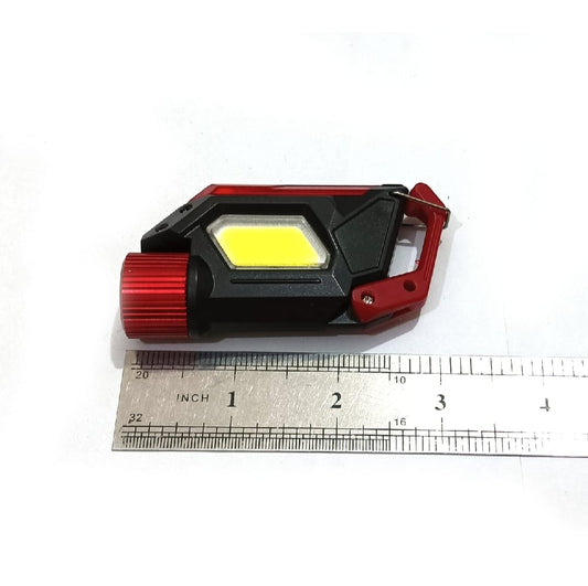 7 in 1 Multifunctional Mini LED Flashlight Keychain COB Work Lights Type-C Rechargeable Pocket Torch Outdoor Camping Emergency Lamp