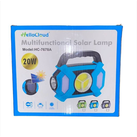 20W Hello Cloud Multi-Functional Portable Solar LED Flash Light