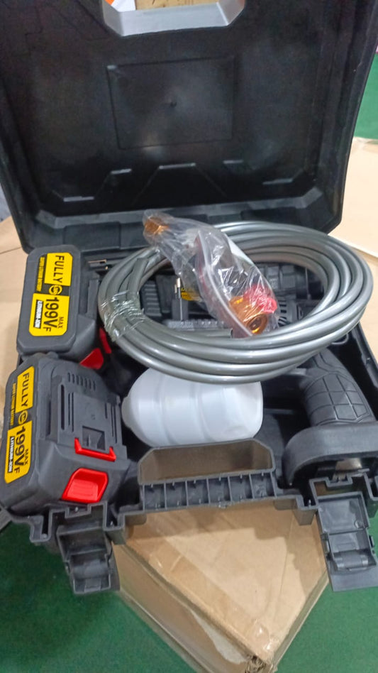 Automatic Cordless Wireless Car Wash Spray Gun High Pressure 48v Lithium Water Jet Foam Car Washer Gun(double battery )