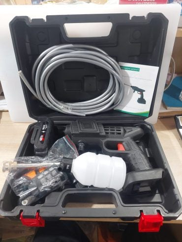 Automatic Cordless Wireless Car Wash Spray Gun High Pressure 48v Lithium Water Jet Foam Car Washer Gun(double battery )