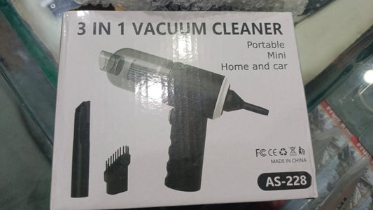 3 in 1 AS-228 Mini USB Rechargeable Vacuum Cleaner for Home and Office Use