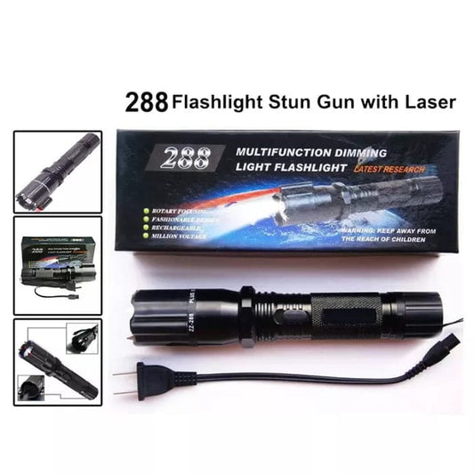 288 Flash Light Self defense Multifunction Flash Light Rechargeable flashlight With Laser