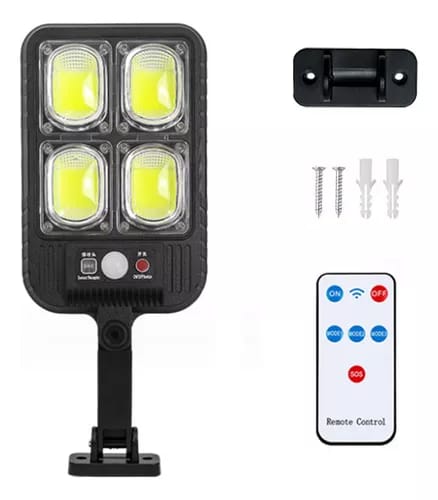 200w Solar Reflector Mini 100 Cob Street Post Wall Sensor | Motion Sensor Security Streetlight for Parking Remote Control
