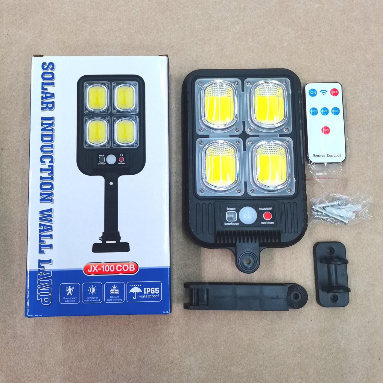 200w Solar Reflector Mini 100 Cob Street Post Wall Sensor | Motion Sensor Security Streetlight for Parking Remote Control