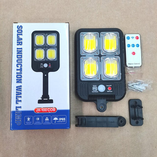 200w Solar Reflector Mini 100 Cob Street Post Wall Sensor | Motion Sensor Security Streetlight for Parking Remote Control