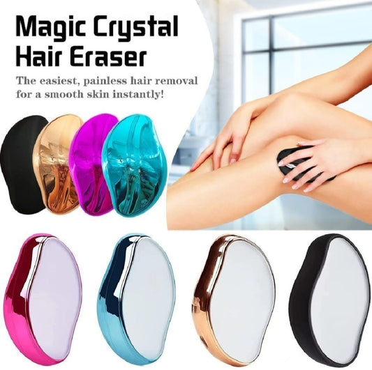 Hair Remover, Crystal Hair Eraser for Women Arms Legs Back Reusable &amp; Washable Portable Manual Epilator Crystal Hair Removal Washable Portable Hair Removal Device Beauty Tool (Random color)
