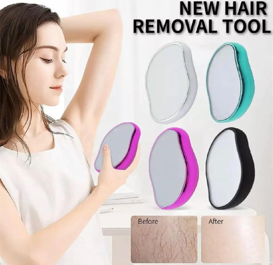 Hair Remover, Crystal Hair Eraser for Women Arms Legs Back Reusable &amp; Washable Portable Manual Epilator Crystal Hair Removal Washable Portable Hair Removal Device Beauty Tool (Random color)