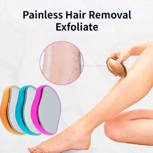 Hair Remover, Crystal Hair Eraser for Women Arms Legs Back Reusable &amp; Washable Portable Manual Epilator Crystal Hair Removal Washable Portable Hair Removal Device Beauty Tool (Random color)