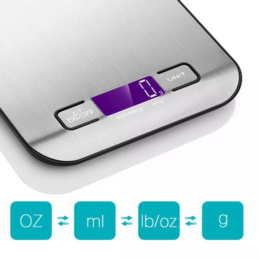 Digital Stainless Steel Kitchen Scale Multifunction Food Scale for Home Kitchen (random color)