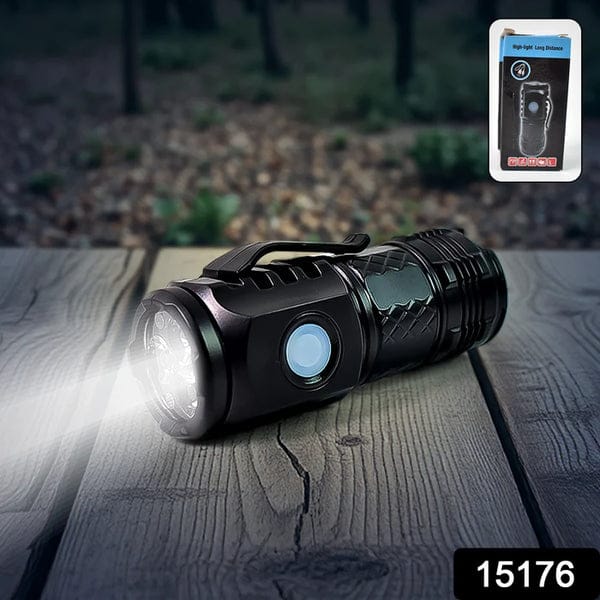 1 Pc Small LED Torch, Rechargeable Torch, 5 Lighting Modes Waterproof Handheld Flashlights for Power Cuts, Camping, Hiking, Outdoor