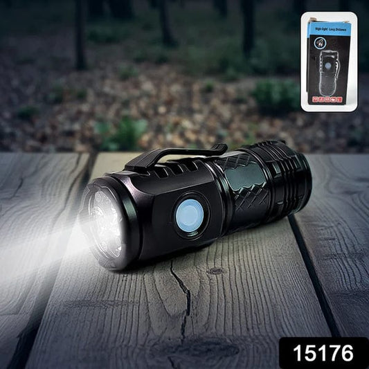 1 Pc Small LED Torch, Rechargeable Torch, 5 Lighting Modes Waterproof Handheld Flashlights for Power Cuts, Camping, Hiking, Outdoor