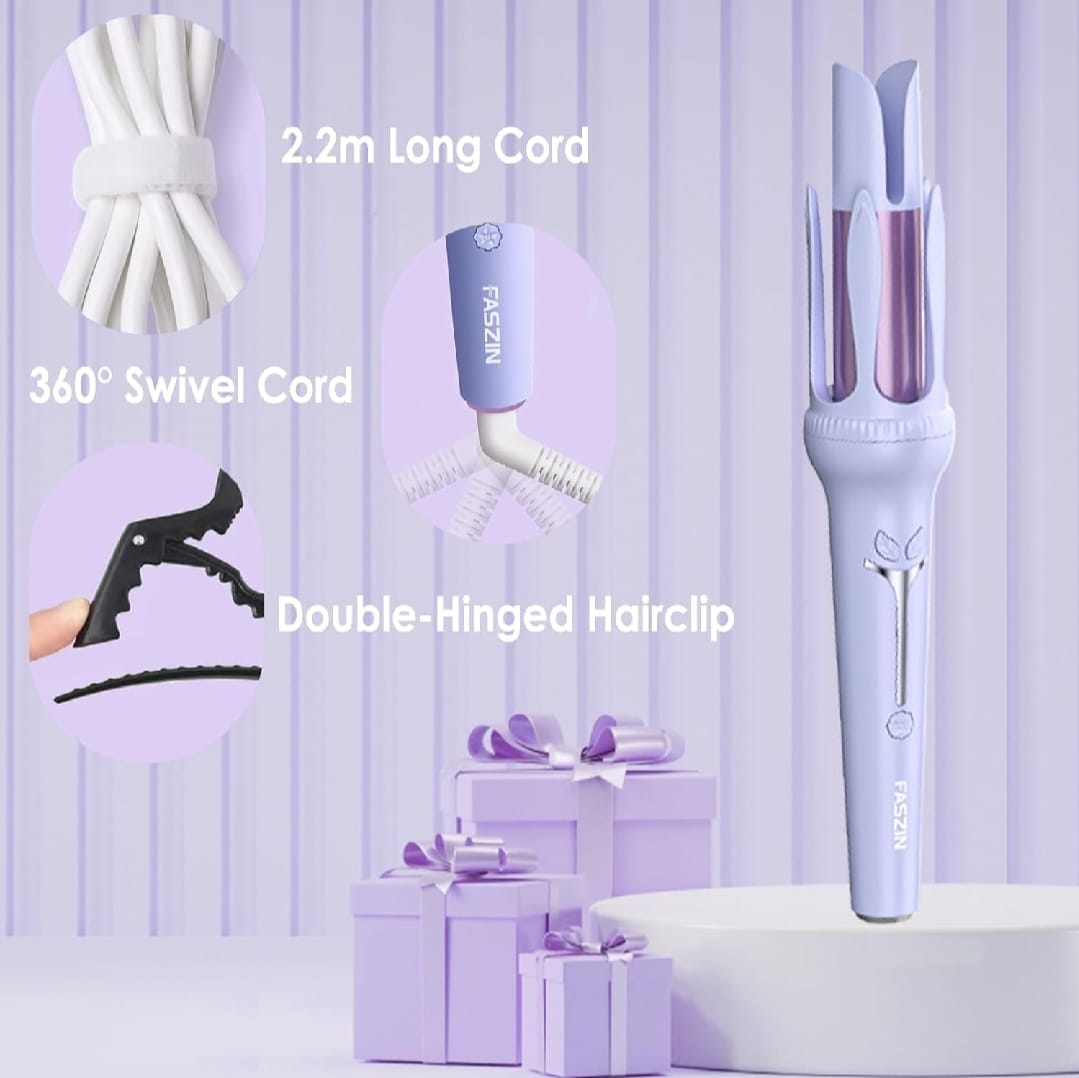 Hair Curler, 32mm Automatic Curling Iron, 3 Adjustable Temperatures And 2 Timer Reminders, Automatic Curling Iron For Long Hair, Double Anti-Scald Function, Australian Specification Plug, Suitable For Everyone ( Random Color )