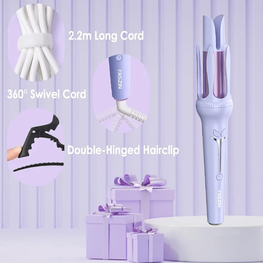 Hair Curler, 32mm Automatic Curling Iron, 3 Adjustable Temperatures And 2 Timer Reminders, Automatic Curling Iron For Long Hair, Double Anti-Scald Function, Australian Specification Plug, Suitable For Everyone ( Random Color )