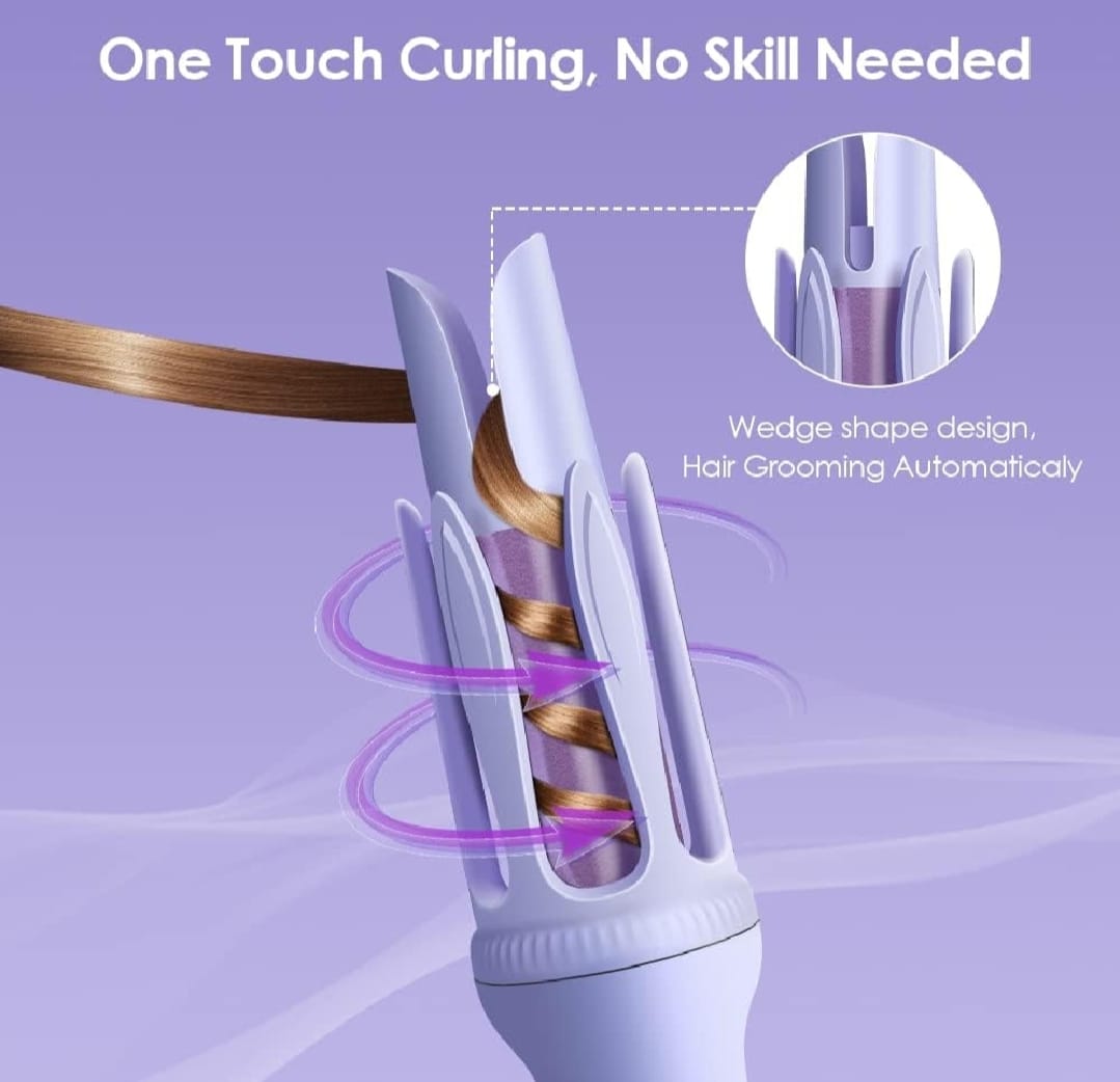 Hair Curler, 32mm Automatic Curling Iron, 3 Adjustable Temperatures And 2 Timer Reminders, Automatic Curling Iron For Long Hair, Double Anti-Scald Function, Australian Specification Plug, Suitable For Everyone ( Random Color )