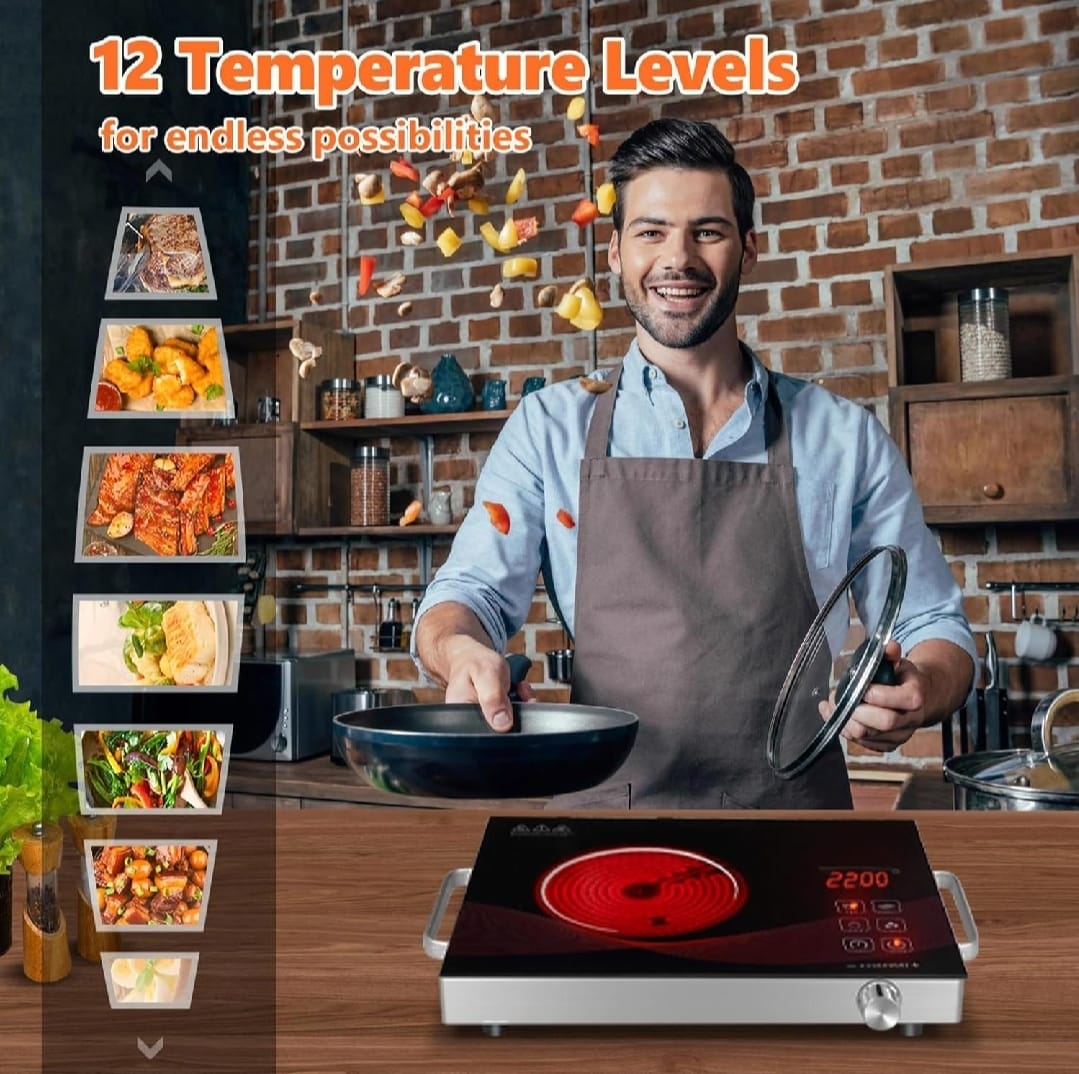 Ancher Plus SV-605 Infrared Cooker &amp; Hot Plate – Multifunction &amp; Digital Display – 3500W | Best Quality Cooker Digital Display ( Random Color )