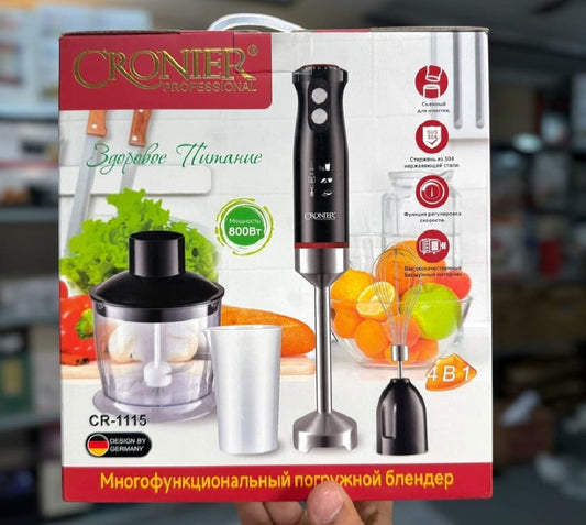 CRONIER Professional 4-in-1 Hand Blender Set | Chopper, Blender, Coffee &amp; Egg Beater, Whisker | Best Quality Hand Blender Set CR-1115 Hand Blender