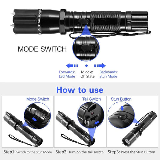 288 Flash Light Self defense Multifunction Flash Light Rechargeable flashlight With Laser